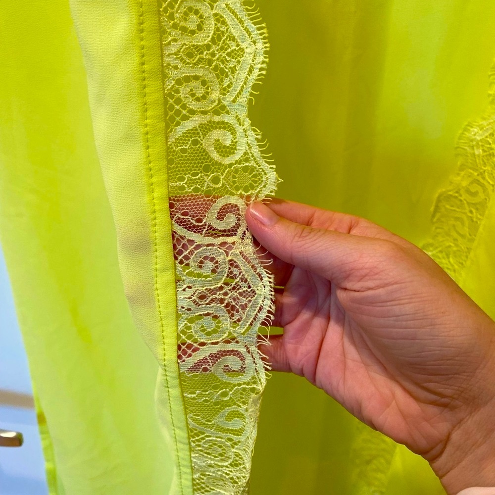 ASTR | Duster/Kimono w/ eyelash lace | Citrus Yellow🍋